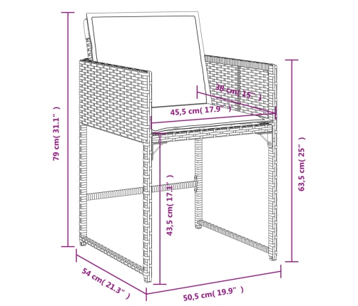vidaXL 11-daļīgs dārza mēbeļu komplekts ar matračiem, gaiši pelēka PE