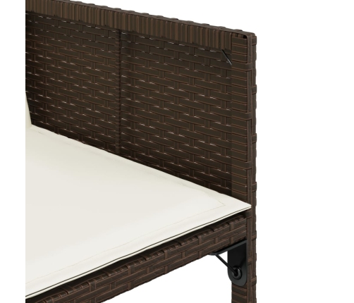 11-Daļīgs Dārza Mēbeļu Komplekts, Matrači, Brūna Pe Rotangpalma Vidaxl