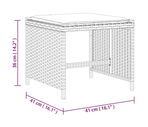 vidaXL 11-daļīgs dārza mēbeļu komplekts ar matračiem, gaiši pelēka PE