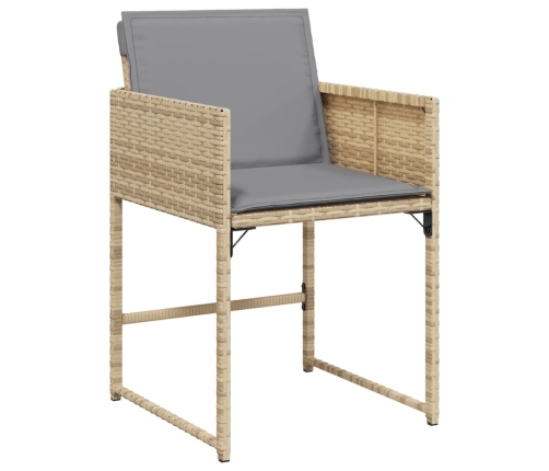 vidaXL 11-daļīgs virtuves mēbeļu komplekts ar matračiem,PE rotangpalma