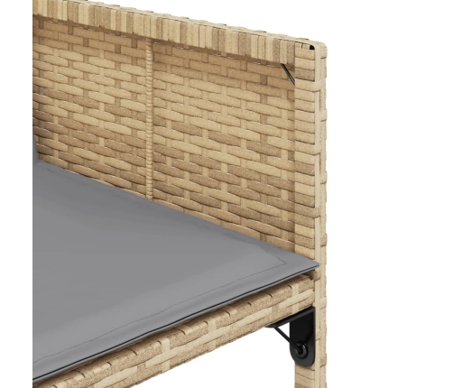 vidaXL 11-daļīgs virtuves mēbeļu komplekts ar matračiem,PE rotangpalma