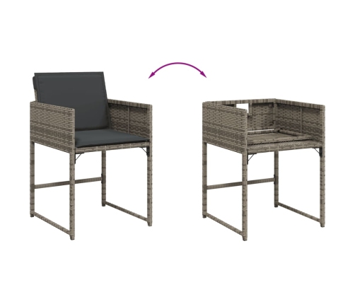 vidaXL 11-daļīgs dārza mēbeļu komplekts ar matračiem, PE rotangpalma