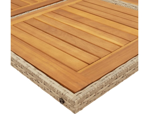 vidaXL 11-daļīgs dārza mēbeļu komplekts, matrači, bēša PE rotangpalma