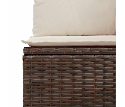 11-Daļīgs Dārza Dīvāna Komplekts, Matrači, Brūna Pe Rotangpalma Vidaxl