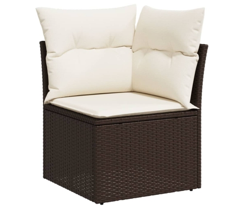 11-Daļīgs Dārza Dīvāna Komplekts, Matrači, Brūna Pe Rotangpalma Vidaxl