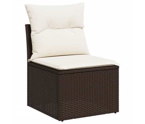 11-Daļīgs Dārza Dīvāna Komplekts, Matrači, Brūna Pe Rotangpalma Vidaxl