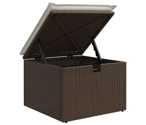 11-Daļīgs Dārza Dīvāna Komplekts, Matrači, Brūna Pe Rotangpalma Vidaxl