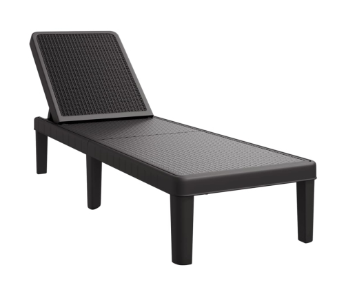 vidaXL sauļošanās krēsls, regulējams, 155,5x57x28 cm, polipropilēns