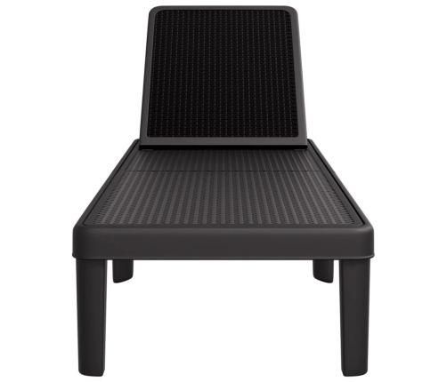 vidaXL sauļošanās krēsls, regulējams, 155,5x57x28 cm, polipropilēns