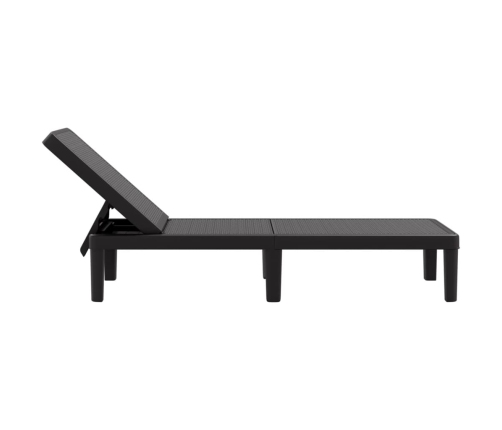 vidaXL sauļošanās krēsls, regulējams, 155,5x57x28 cm, polipropilēns