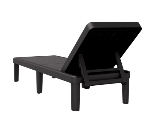 vidaXL sauļošanās krēsls, regulējams, 155,5x57x28 cm, polipropilēns