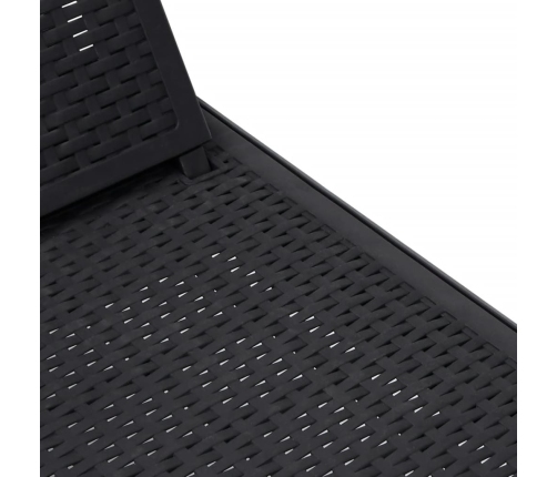 vidaXL sauļošanās krēsls, regulējams, 155,5x57x28 cm, polipropilēns