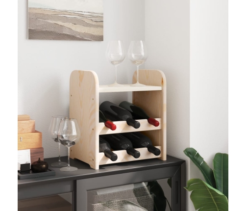 Vīna Pudeļu Plaukts, 33X25X37 Cm, Priedes Masīvkoks Vidaxl