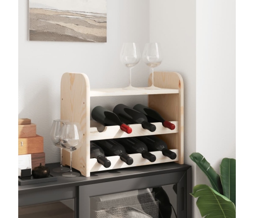 Vīna Pudeļu Plaukts, 43X25X37 Cm, Priedes Masīvkoks Vidaxl