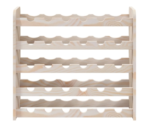 vidaXL vīna pudeļu plaukts, 67,5x25x60 cm, priedes masīvkoks