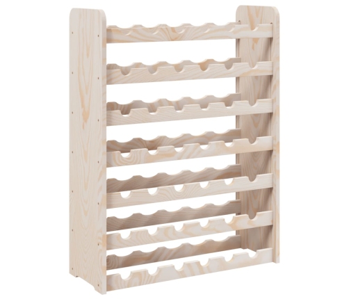 vidaXL vīna pudeļu plaukts, 67,5x25x87 cm, priedes masīvkoks