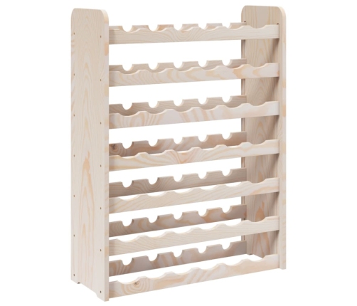 vidaXL vīna pudeļu plaukts, 67,5x25x87 cm, priedes masīvkoks