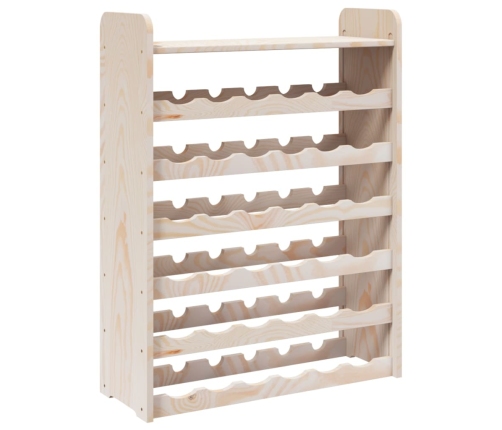 vidaXL vīna pudeļu plaukts, 67,5x25x87 cm, priedes masīvkoks