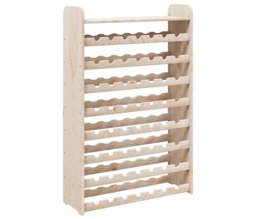 vidaXL vīna pudeļu plaukts, 72,5x25x111,5 cm, priedes masīvkoks