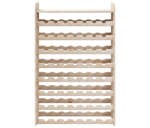 vidaXL vīna pudeļu plaukts, 72,5x25x111,5 cm, priedes masīvkoks