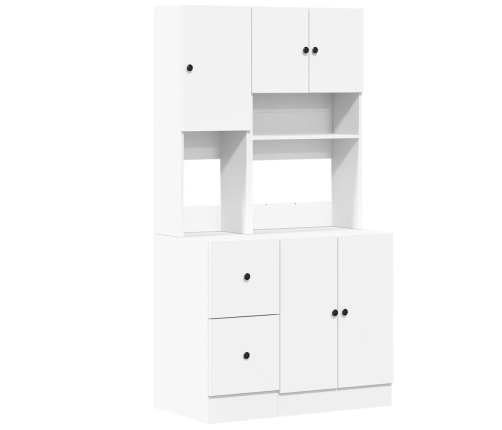 Virtuves Skapītis, Balts, 95X50X180 Cm, Inženierijas Koks Vidaxl