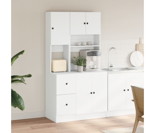 Virtuves Skapītis, Balts, 95X50X180 Cm, Inženierijas Koks Vidaxl