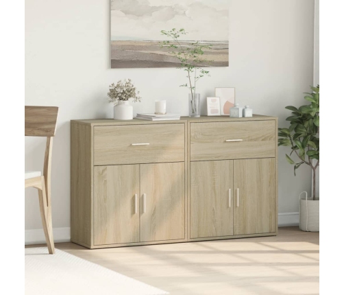 vidaXL kumodes 2 gab., ozolkoka krāsa, 60x31x70 cm, inženierijas koks
