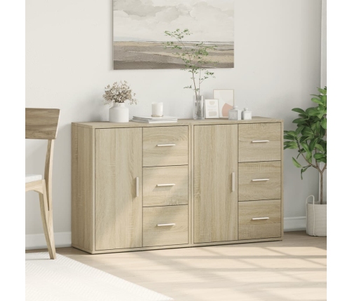 vidaXL kumodes 2 gab., ozolkoka krāsa, 60x31x70 cm, inženierijas koks