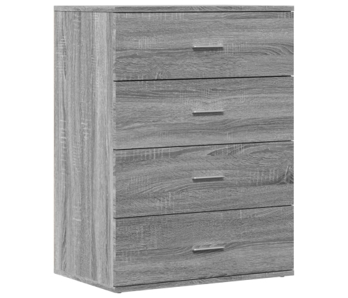 vidaXL kumodes, 2 gab., pelēka ozola, 60x39x80 cm, inženierijas koks