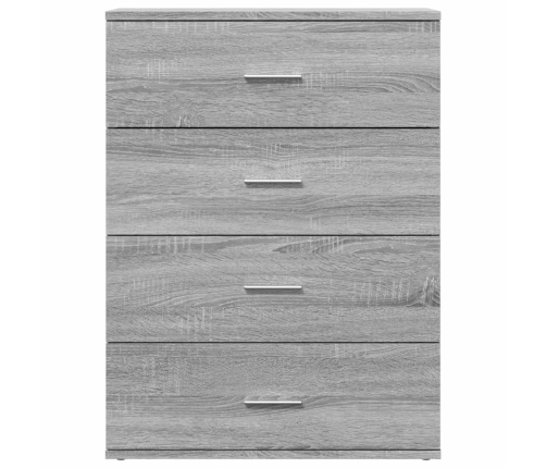 vidaXL kumodes, 2 gab., pelēka ozola, 60x39x80 cm, inženierijas koks