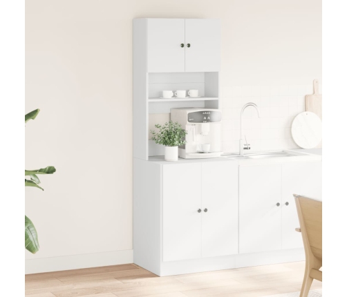 Virtuves Skapītis, Balts, 60X50X180 Cm, Inženierijas Koks Vidaxl