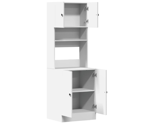 Virtuves Skapītis, Balts, 60X50X180 Cm, Inženierijas Koks Vidaxl