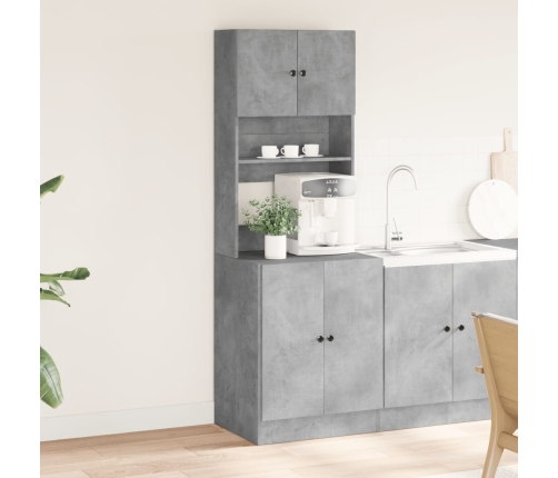 Virtuves Skapītis Betona Pelēks 60X50X180 Cm Inženierijas Koks Vidaxl