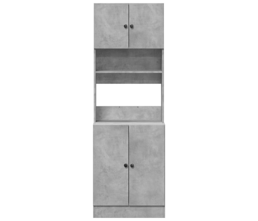 Virtuves Skapītis Betona Pelēks 60X50X180 Cm Inženierijas Koks Vidaxl