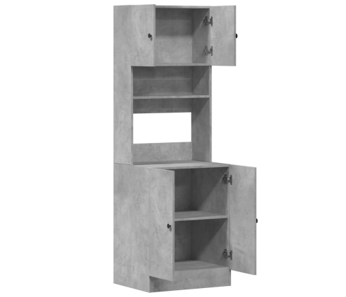 Virtuves Skapītis Betona Pelēks 60X50X180 Cm Inženierijas Koks Vidaxl