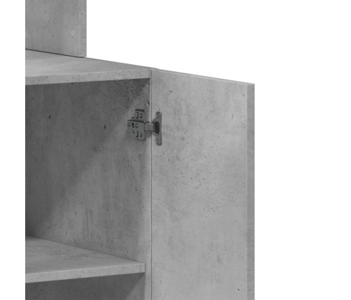 Virtuves Skapītis Betona Pelēks 60X50X180 Cm Inženierijas Koks Vidaxl