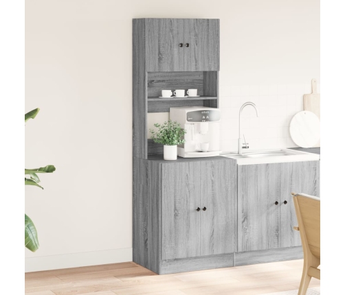 Virtuves Skapītis, Pelēks, 60X50X180 Cm, Inženierijas Koks Vidaxl