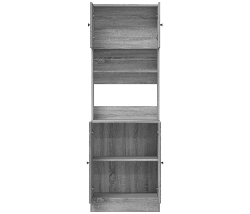 Virtuves Skapītis, Pelēks, 60X50X180 Cm, Inženierijas Koks Vidaxl