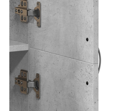 vidaXL dokumentu skapis, betona pelēks, 60x32x153 cm inženierijas koks