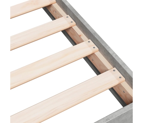 vidaXL gultas rāmis, betona pelēks, 160x200 cm, inženierijas koks