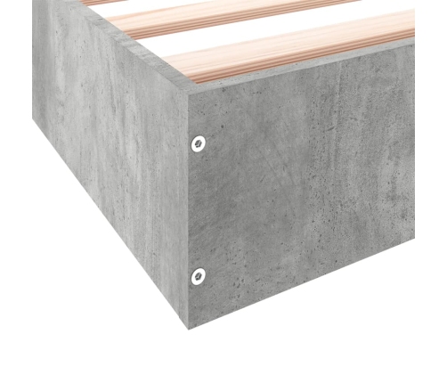 vidaXL gultas rāmis, betona pelēks, 160x200 cm, inženierijas koks