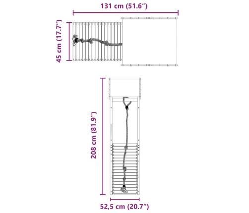 vidaXL āra rotaļu laukums, priedes masīvkoks