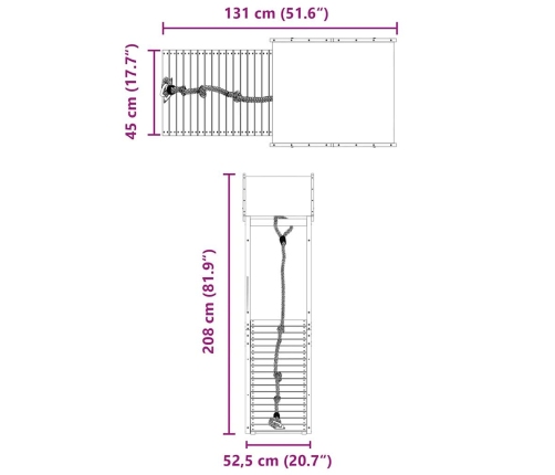 vidaXL āra rotaļu laukums, impregnēts priedes koks