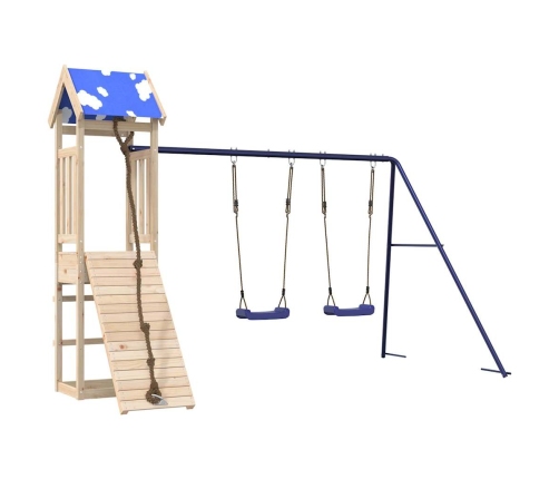 vidaXL āra rotaļu laukums, priedes masīvkoks