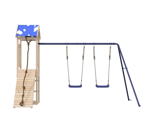 vidaXL āra rotaļu laukums, priedes masīvkoks