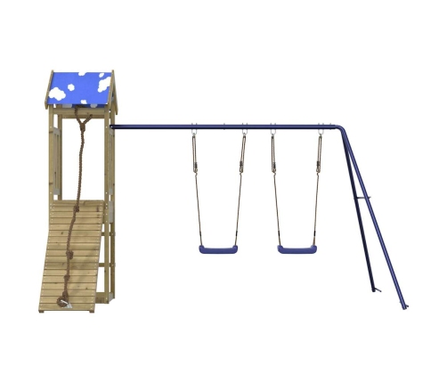 vidaXL āra rotaļu laukums, impregnēts priedes koks