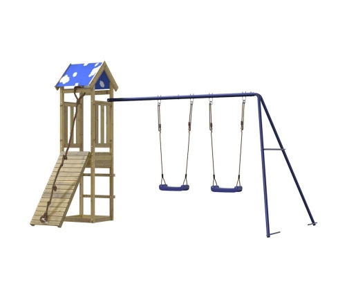 vidaXL āra rotaļu laukums, impregnēts priedes koks