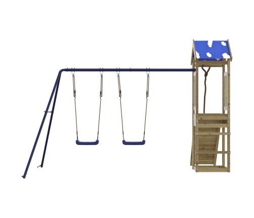 vidaXL āra rotaļu laukums, impregnēts priedes koks