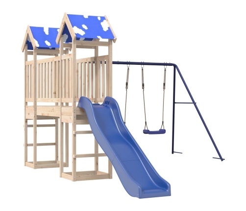 vidaXL āra rotaļu laukums, priedes masīvkoks