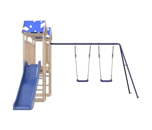 vidaXL āra rotaļu laukums, priedes masīvkoks